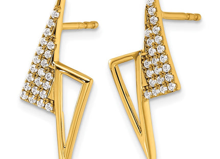 14k Yellow Gold Earrings Style EM10162 - Classique Jewelry Inc.