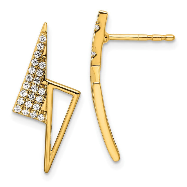 14k Yellow Gold Earrings Style EM10162 - Classique Jewelry Inc.