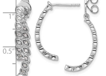 14k White Gold Earrings Style EM10173 - Classique Jewelry Inc.