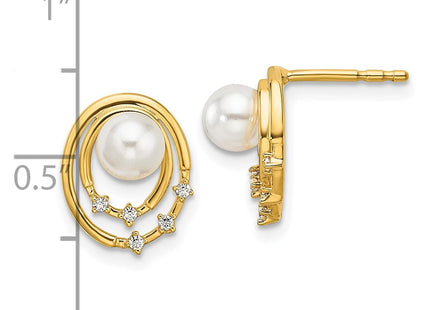 14k Yellow Gold Earrings Style EM10174 - Classique Jewelry Inc.