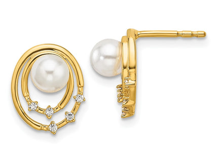 14k Yellow Gold Earrings Style EM10174 - Classique Jewelry Inc.