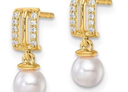 14k Yellow Gold Earrings Style EM10175 - Classique Jewelry Inc.