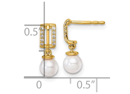 14k Yellow Gold Earrings Style EM10175 - Classique Jewelry Inc.