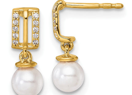 14k Yellow Gold Earrings Style EM10175 - Classique Jewelry Inc.