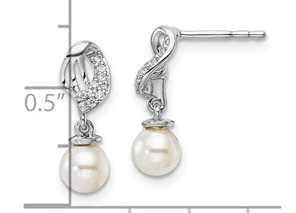 14k White Gold Earrings Style EM10181 - Classique Jewelry Inc.