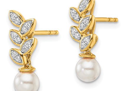 14k Yellow Gold Earrings Style EM10182 - Classique Jewelry Inc.