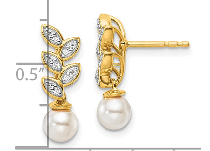 14k Yellow Gold Earrings Style EM10182 - Classique Jewelry Inc.