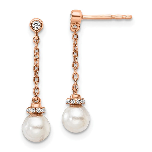 14k Rose Gold Earrings Style EM10183 - Classique Jewelry Inc.