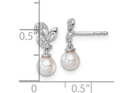 14k White Gold Earrings Style EM10186 - Classique Jewelry Inc.