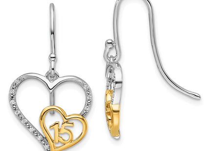 14k Two-tone Earrings Style EM10196 - Classique Jewelry Inc.