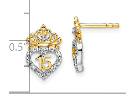 14k Two-tone Earrings Style EM10197 - Classique Jewelry Inc.