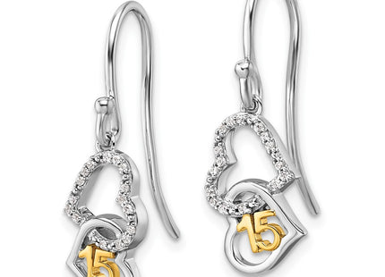 14k Two-tone Earrings Style EM10198 - Classique Jewelry Inc.