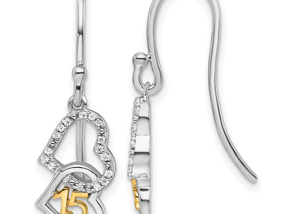 14k Two-tone Earrings Style EM10198 - Classique Jewelry Inc.