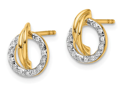14k Yellow Gold Earrings Style EM10205 - Classique Jewelry Inc.
