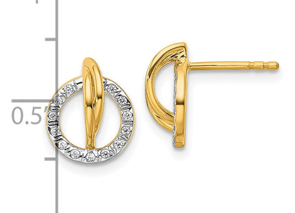 14k Yellow Gold Earrings Style EM10205 - Classique Jewelry Inc.