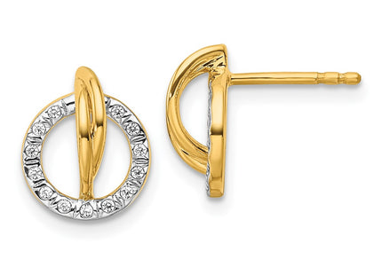 14k Yellow Gold Earrings Style EM10205 - Classique Jewelry Inc.