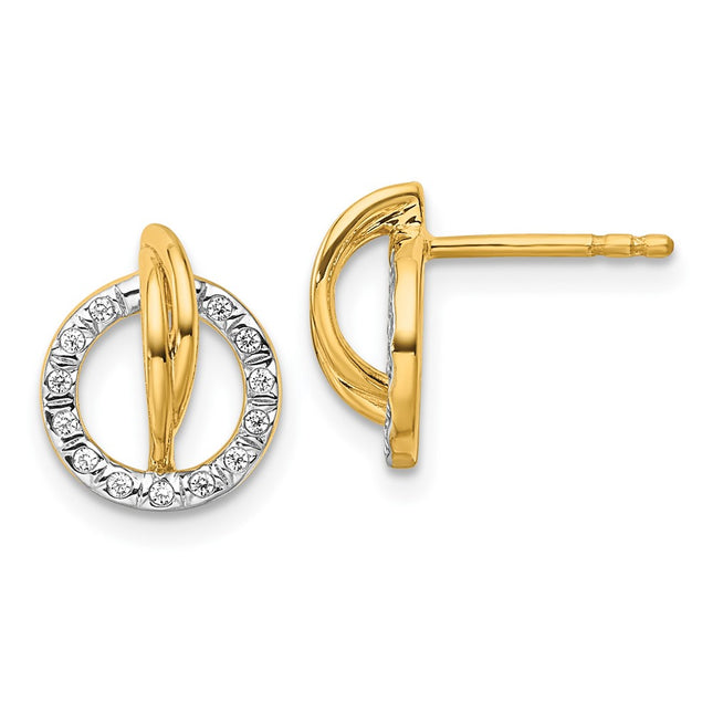 14k Yellow Gold Earrings Style EM10205 - Classique Jewelry Inc.