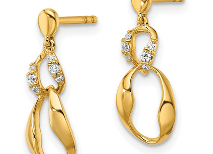 14k Yellow Gold Earrings Style EM10206 - Classique Jewelry Inc.