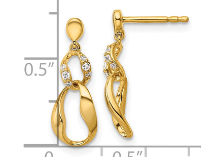 14k Yellow Gold Earrings Style EM10206 - Classique Jewelry Inc.