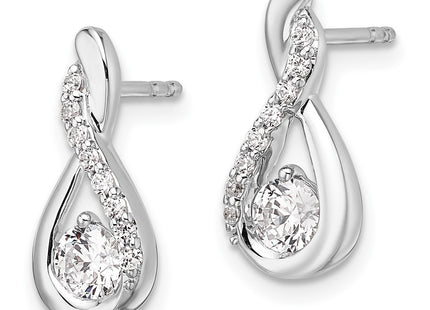 14k White Gold Earrings Style EM10227 - Classique Jewelry Inc.