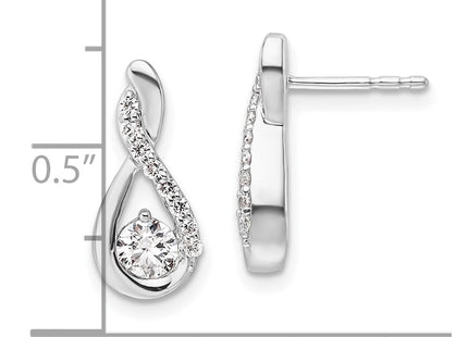 14k White Gold Earrings Style EM10227 - Classique Jewelry Inc.