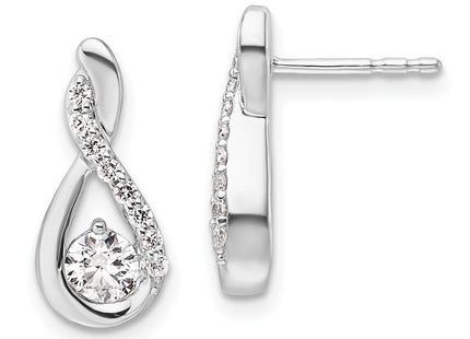 14k White Gold Earrings Style EM10227 - Classique Jewelry Inc.