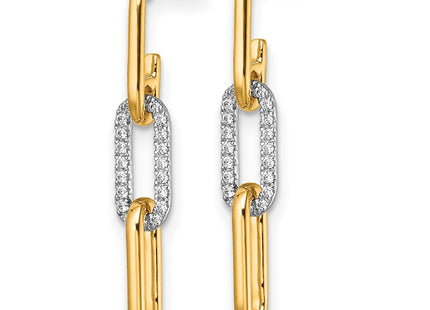 14k Two-tone Earrings Style EM10270 - Classique Jewelry Inc.