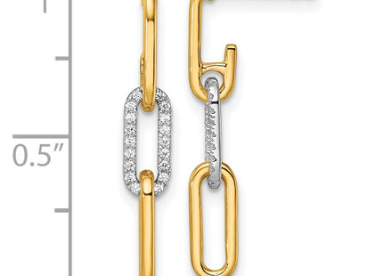 14k Two-tone Earrings Style EM10270 - Classique Jewelry Inc.