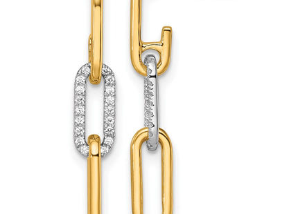 14k Two-tone Earrings Style EM10270 - Classique Jewelry Inc.