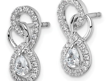 14k White Gold Earrings Style EM10508 - Classique Jewelry Inc.