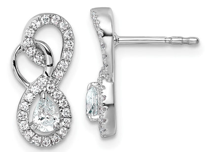 14k White Gold Earrings Style EM10508 - Classique Jewelry Inc.