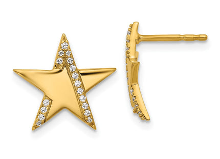 14k Yellow Gold Earrings Style EM10777 - Classique Jewelry Inc.