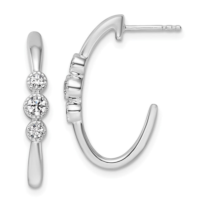 14k White Gold Earrings Style EM10799 - Classique Jewelry Inc.