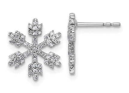14k White Gold Earrings Style EM10807 - Classique Jewelry Inc.