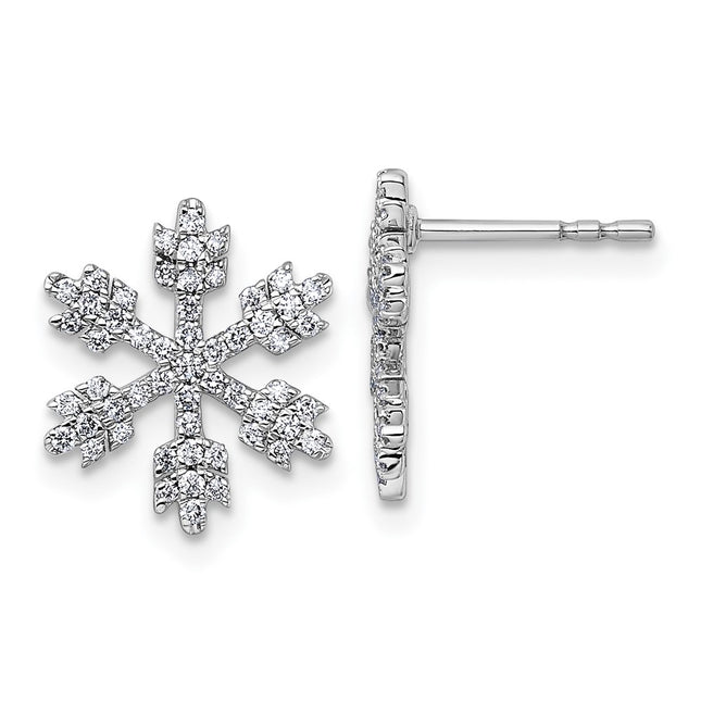 14k White Gold Earrings Style EM10807 - Classique Jewelry Inc.