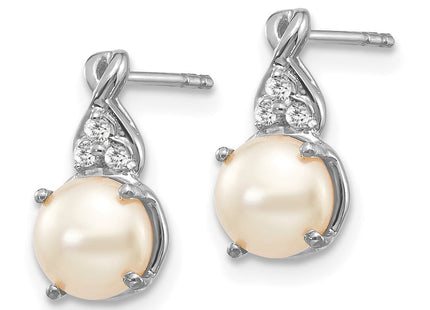 14k White Gold Earrings Style EM3625 - Classique Jewelry Inc.