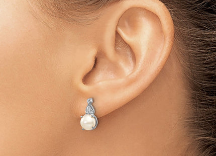 14k White Gold Earrings Style EM3625 - Classique Jewelry Inc.