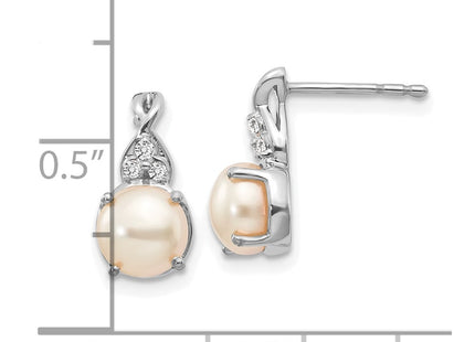 14k White Gold Earrings Style EM3625 - Classique Jewelry Inc.