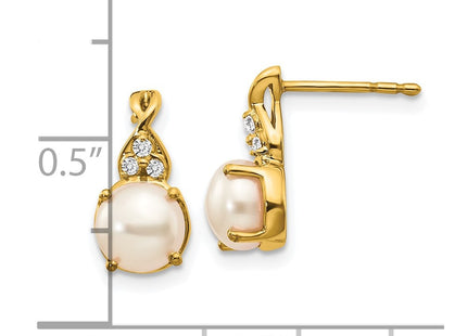 14k Yellow Gold Earrings Style EM3625 - Classique Jewelry Inc.