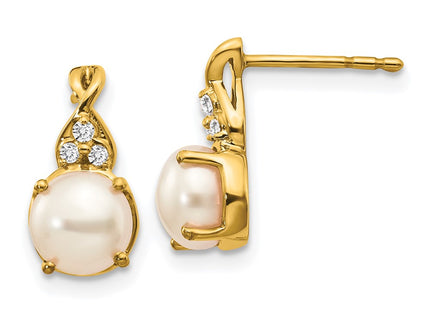 14k Yellow Gold Earrings Style EM3625 - Classique Jewelry Inc.