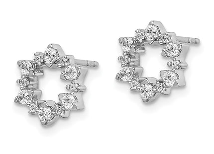 14k White Gold Earrings Style EM3704 - Classique Jewelry Inc.