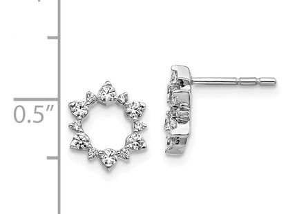 14k White Gold Earrings Style EM3704 - Classique Jewelry Inc.