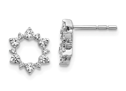 14k White Gold Earrings Style EM3704 - Classique Jewelry Inc.