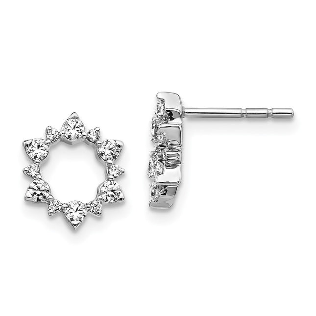 14k White Gold Earrings Style EM3704 - Classique Jewelry Inc.