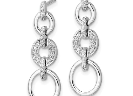 14k White Gold Earrings Style EM3721 - Classique Jewelry Inc.