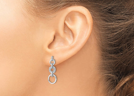 14k White Gold Earrings Style EM3721 - Classique Jewelry Inc.