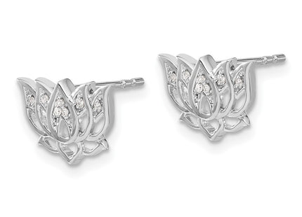 14k White Gold Earrings Style EM3810 - Classique Jewelry Inc.