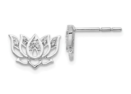 14k White Gold Earrings Style EM3810 - Classique Jewelry Inc.