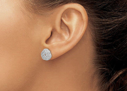 14k White Gold Earrings Style EM3834 - Classique Jewelry Inc.