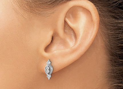 14k White Gold Diamond Fancy Earrings (Style EM3838-025-WA)